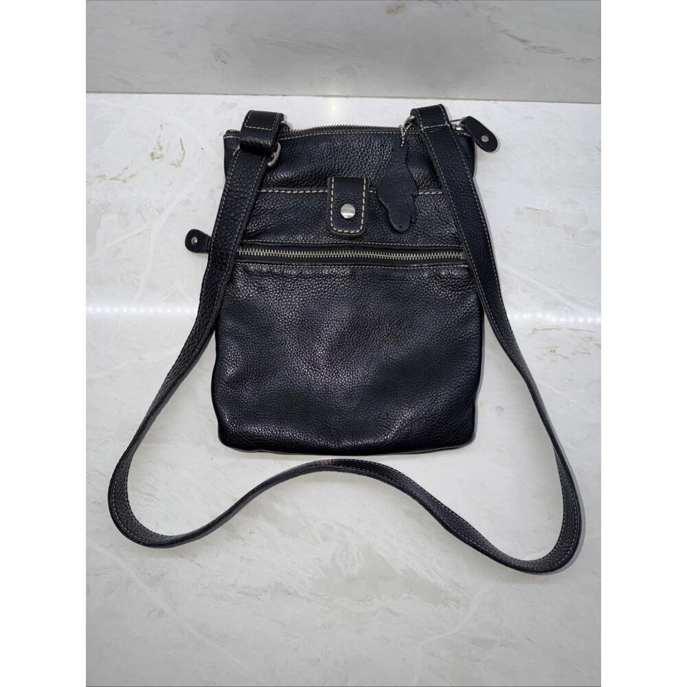 Roots Canada Chocolate Brown Leather Strap Shoulder Crossbody Purse Bag Tote EUC
